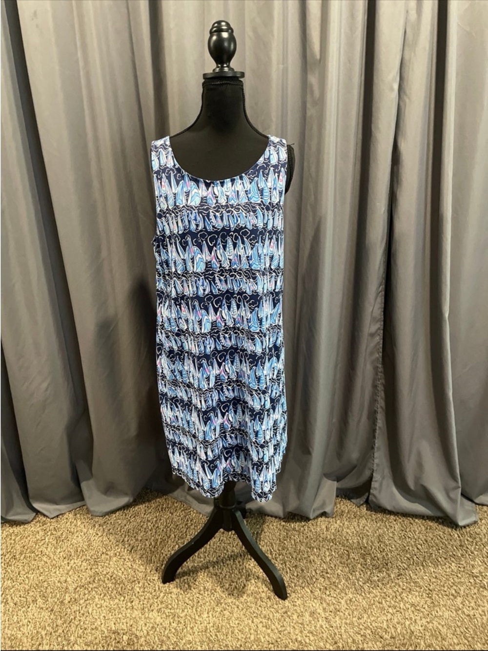 Lilly Pulitzer NWOT  Martin’s low tide navy sails and stripes dress size XL